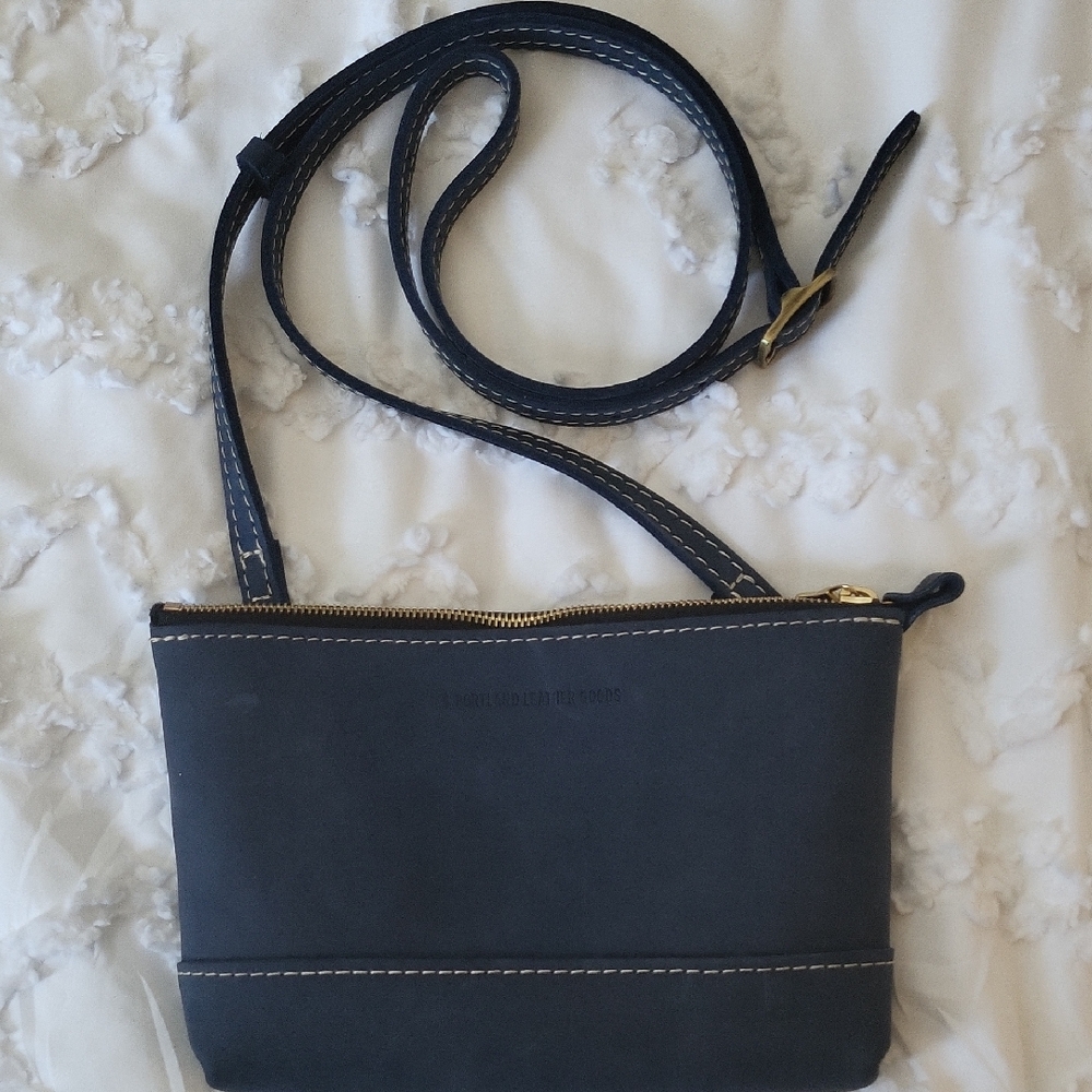 Portland Leather Deep Water Crossbody